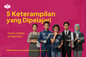 5 anak paket A-B-C sedang memakai outfit sesuai profesi mer